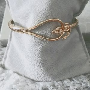 Goldtone Anchor Bangle